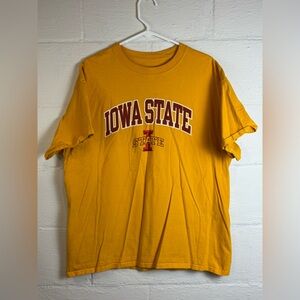 Russel Athletics Yellow Unisex Iowa State Cyclones Casual Cotton Tee Size XL